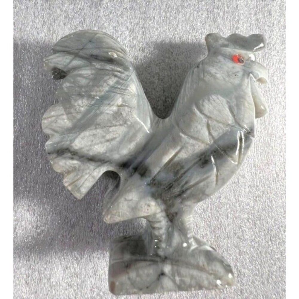 Peru Agate Rooster - Only Gray Available